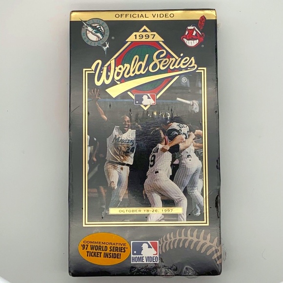 Sealed Official Video VHS 1997 World Series Marlins vs. Indians - Picture 1 of 13